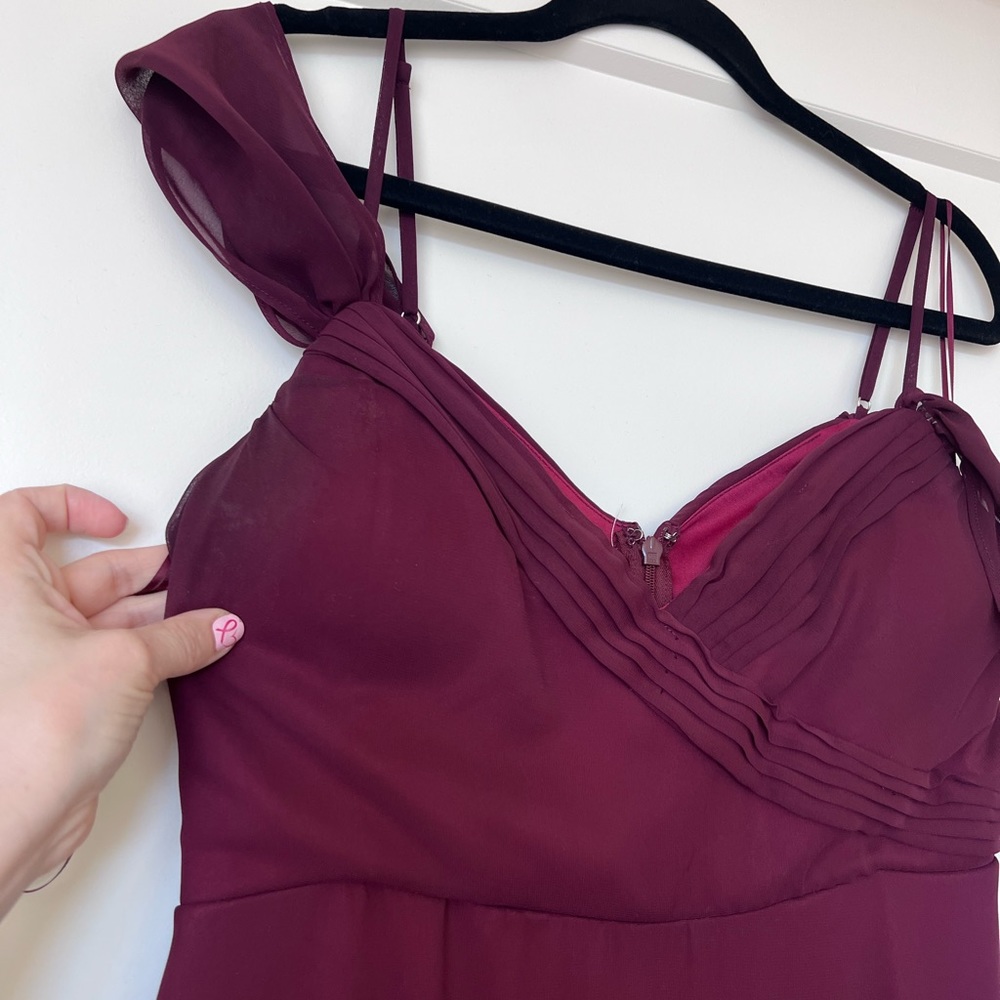 Cabernet Birdy Grey medium bridesmaids dress